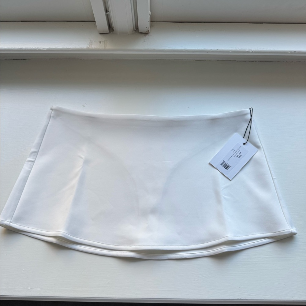 White Micro Mini Stretch Skirt Size Small